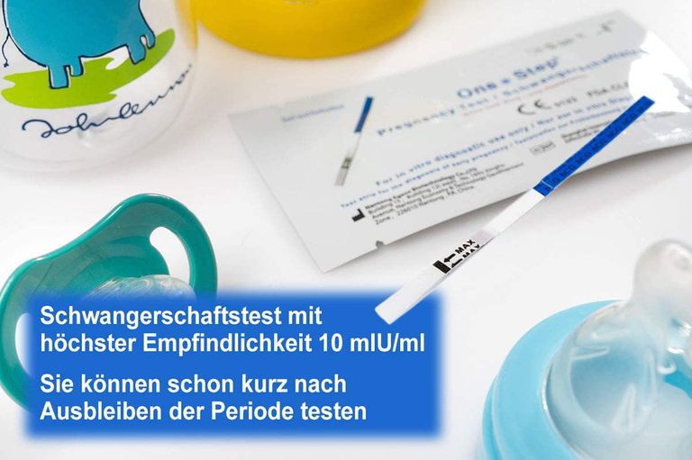 Shopapotheke One+Step Ultraempfindlicher Schwangerschaftstest - Frühschwangerschaftstest 10 Miu/ml