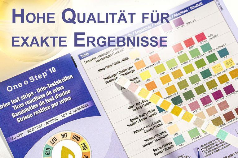 Shopapotheke One+Step Urinteststreifen Für 10 Indikatoren - Gesundheitstest Inkl. Referenzfarbkarte
