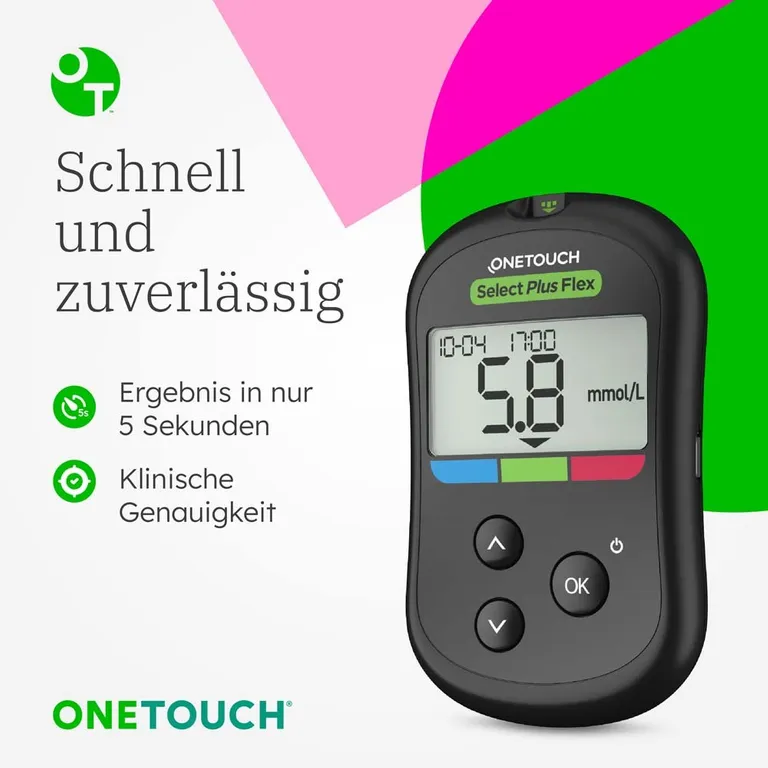Shopapotheke OneTouch Select Plus Flex® Blutzucker-Messgerät Set (mmol/l)