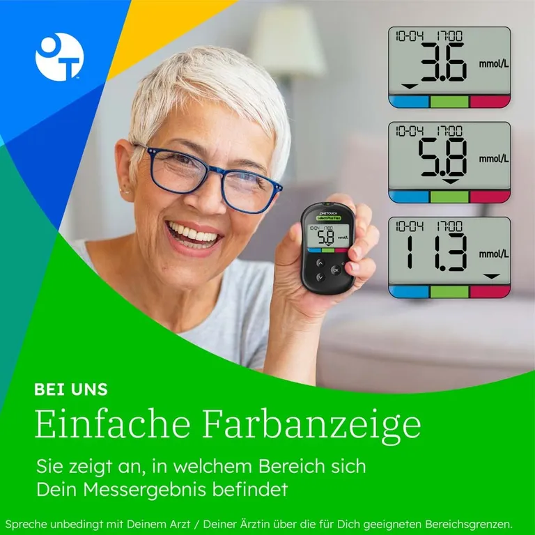 Shopapotheke OneTouch Select Plus Flex® Blutzucker-Messgerät Set (mmol/l)