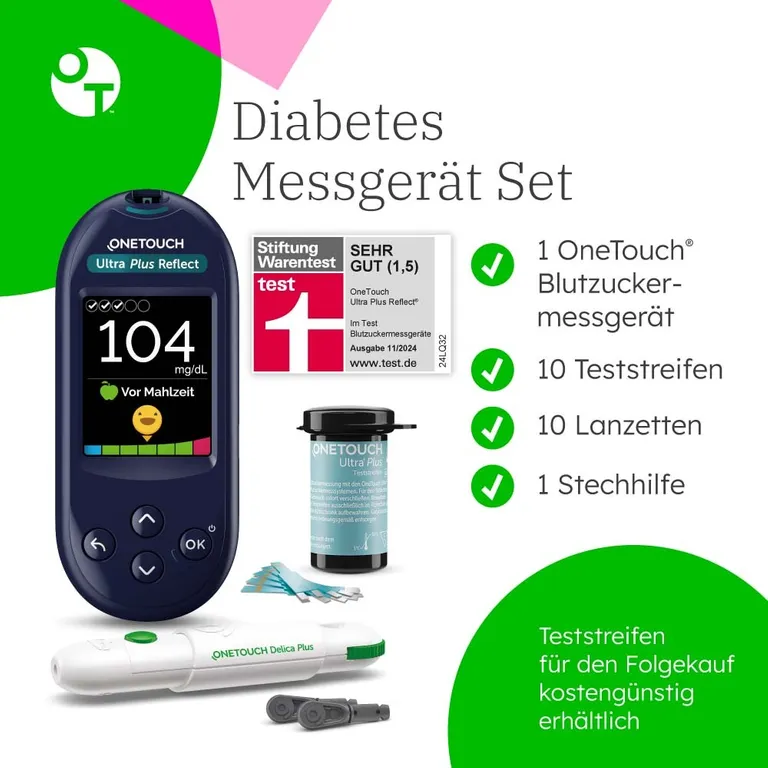 Shopapotheke OneTouch Ultra Plus Reflect® Blutzucker-Messgerät Set Mg/dl