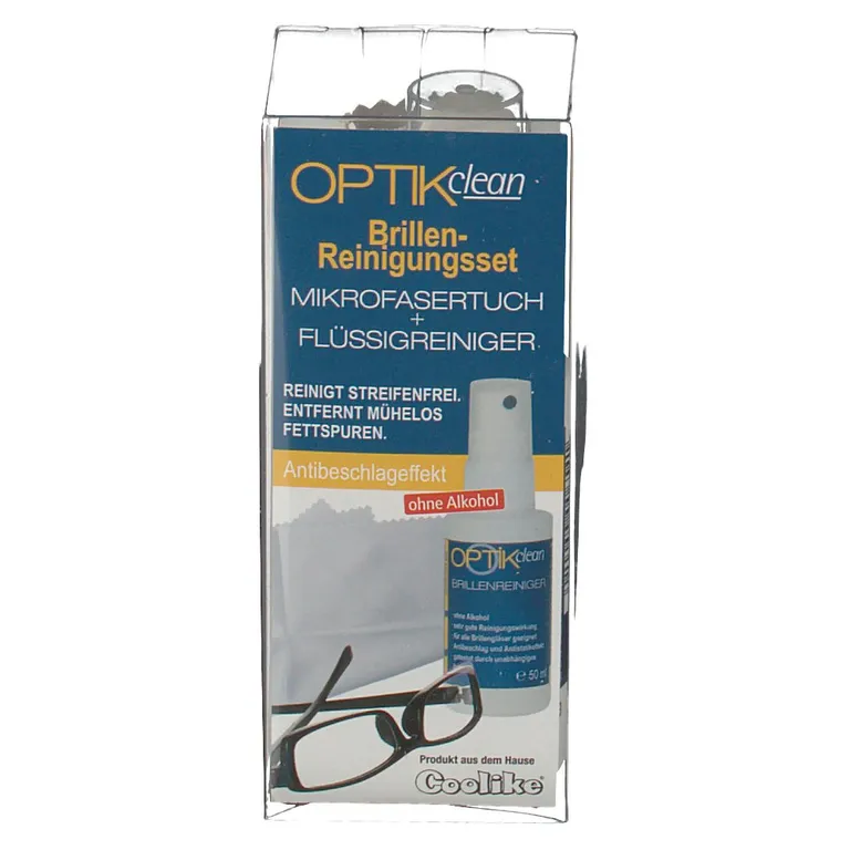 Shopapotheke OPTIKclean Brillen-Reinigungsset Mikrofasertuch + Flüssigreiniger