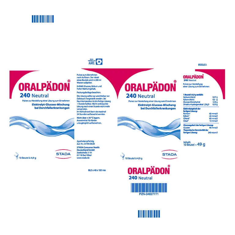 Shopapotheke Oralpädon® 240 NEUTRAL Elektrolytepulver