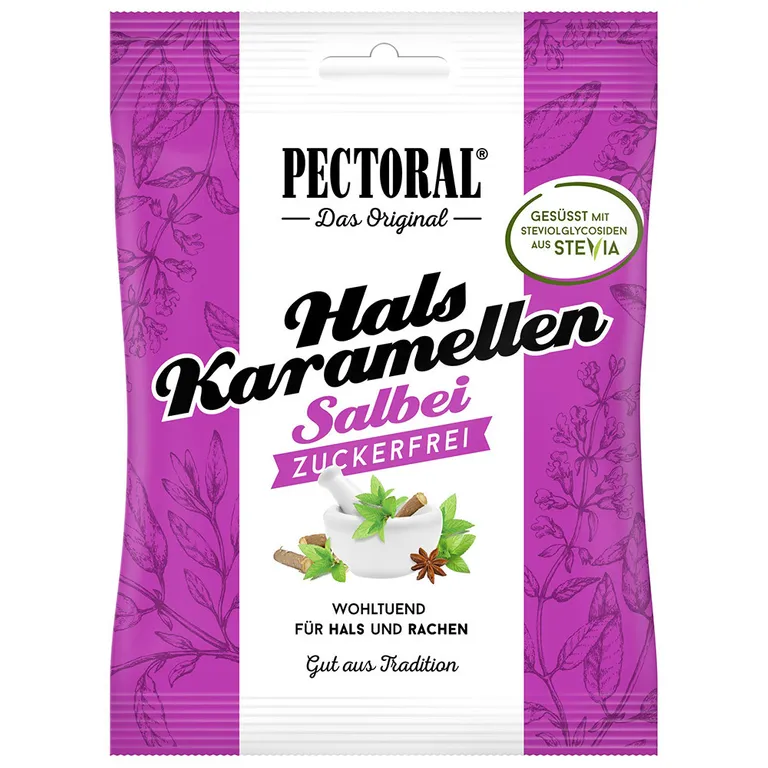 shopapotheke Original PECTORAL® Hals-Karamellen Salbei zuckerfrei