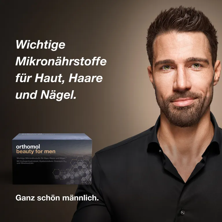 Shopapotheke Orthomol Beauty For Men - Für Haut Haare Und Nägel Mit Hyaluronsäure Kollagen Und Coenzym Q10 - Trinkampullen