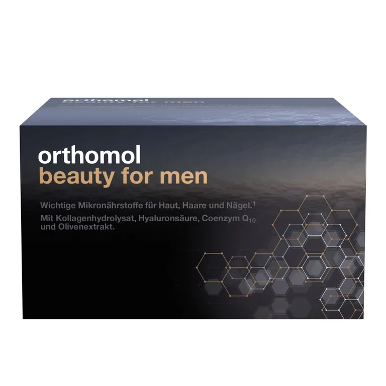 shopapotheke Orthomol Beauty for Men - für Haut Haare und Nägel mit Hyaluronsäure Kollagen und Coenzym Q10 - Trinkampullen