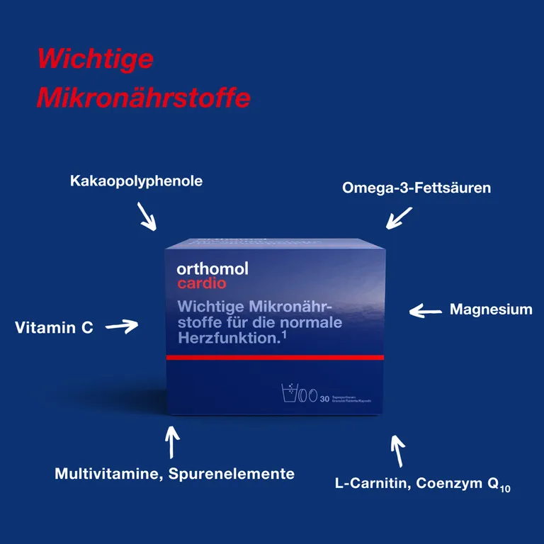 Shopapotheke Orthomol Cardio - Unterstützt Die Normale Herzfunktion Mit Magnesium Omega-3-Fettsäure Vitamin D - Granulat/Tabletten/Kapseln