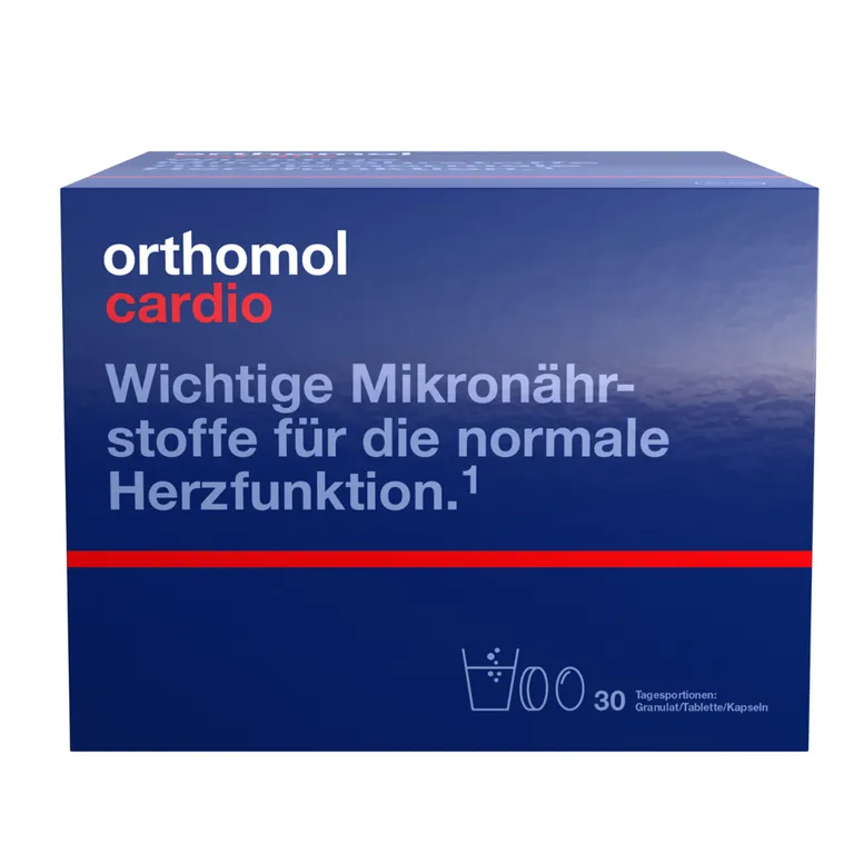 shopapotheke Orthomol Cardio - unterstützt die normale Herzfunktion mit Magnesium Omega-3-Fettsäure Vitamin D - Granulat/Tabletten/Kapseln