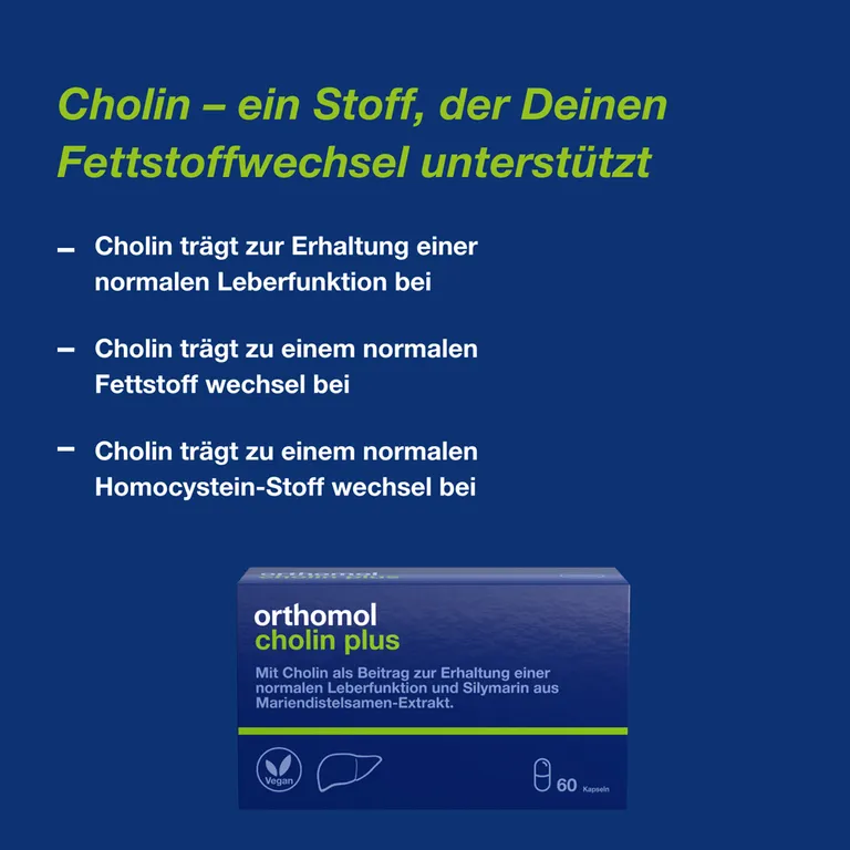 Shopapotheke Orthomol Cholin Plus - Zur Erhaltung Einer Normalen Leberfunktion - Mit Silymarin Aus Mariendistel-Extrakt
