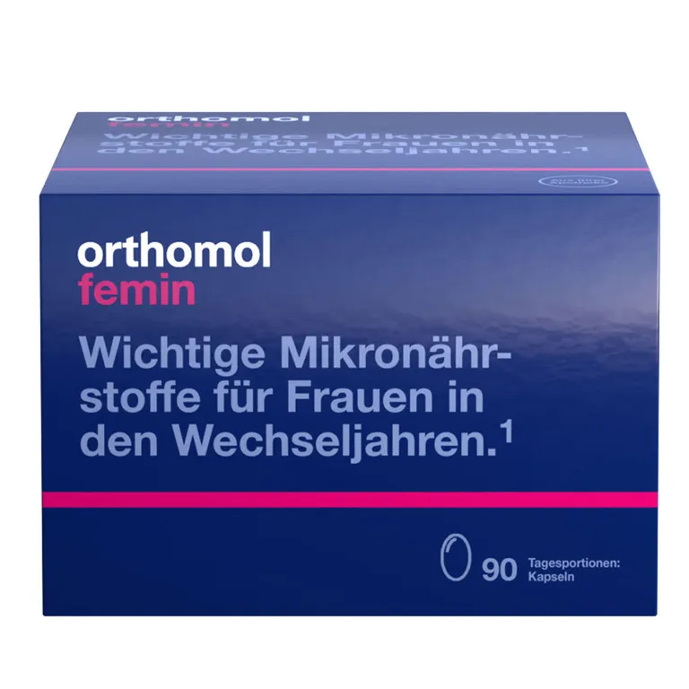 shopapotheke Orthomol Femin - Mikronährstoffe für Frauen in den Wechseljahren - mit Biotin Selen Zink Nachtkerzenöl Coenzym Q10 – Kapseln