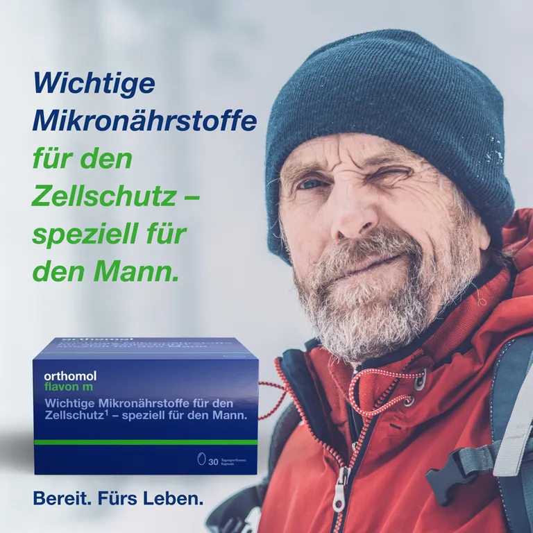 Shopapotheke Orthomol Flavon M - Mikronährstoffe Für Männer - Zellschutz Mit Vitaminen Selen Zink Omega-3-Fettsäure Und Folsäure - Kapseln