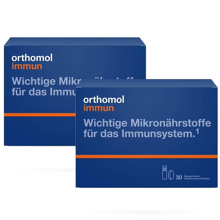 shopapotheke Orthomol Immun - Mikronährstoffe zur Unterstützung des Immunsystems - mit Vitamin C Vitamin D und Zink - Trinkampullen/Tabletten