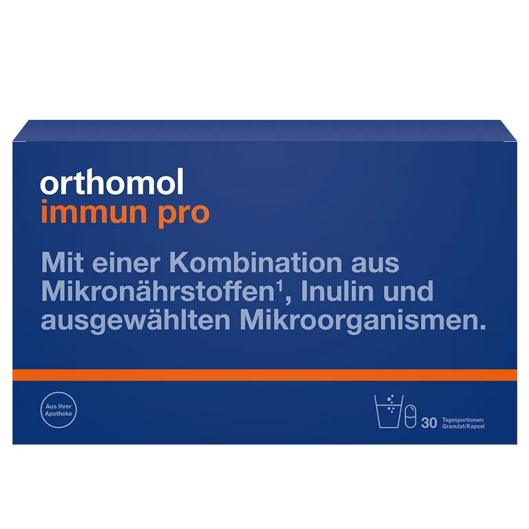 shopapotheke Orthomol Immun pro - für eine intakte Darmflora - Inulin Mikronährstoffe und ausgewählte Mikroorganismen - Granulat/Kapseln