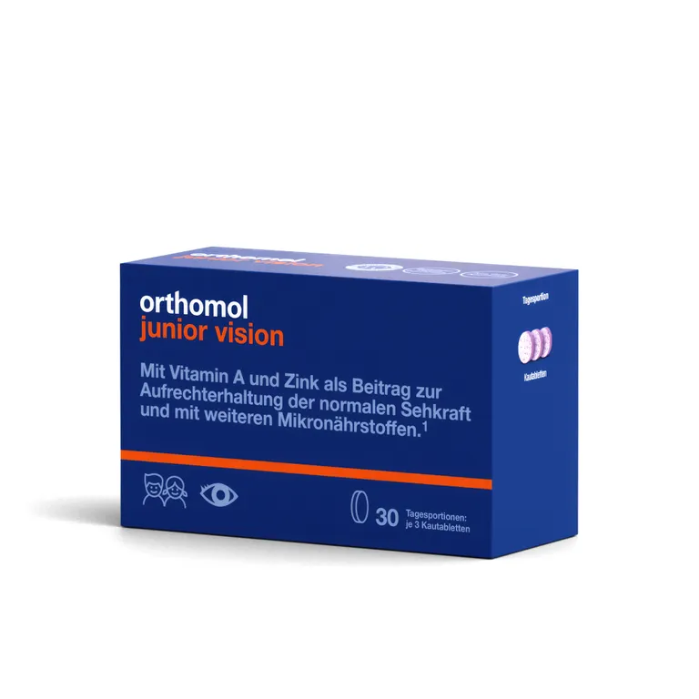 Shopapotheke Orthomol Junior Vision - Mikronährstoffe Zur Aufrechterhaltung Der Sehkraft Bei Kindern - Mit Vitamin A Und Zink - Kautabletten