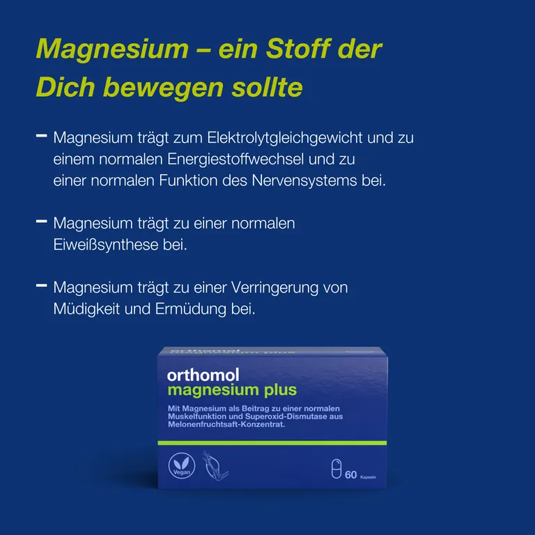 Shopapotheke Orthomol Magnesium Plus - Für Eine Normale Muskelfunktion - Mit 150 Mg Magnesium Und Superoxid-Dismutase Aus Melonenfruchtsaft-Konzentrat