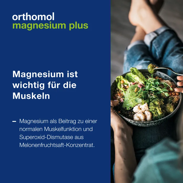 Shopapotheke Orthomol Magnesium Plus - Für Eine Normale Muskelfunktion - Mit 150 Mg Magnesium Und Superoxid-Dismutase Aus Melonenfruchtsaft-Konzentrat