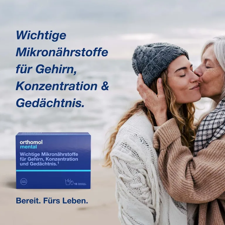 Shopapotheke Orthomol Mental - Für Gehirn Konzentration Und Gedächtnis - Mit Omega-3-Fettsäure Magnesium Und Vitamin B12 - Granulat/Kapseln