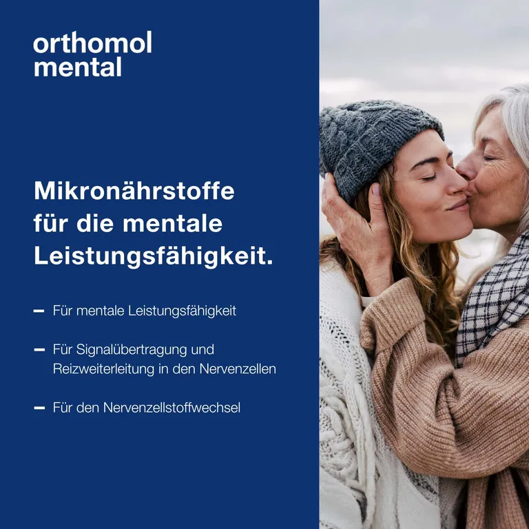 Shopapotheke Orthomol Mental - Für Gehirn Konzentration Und Gedächtnis - Mit Omega-3-Fettsäure Magnesium Und Vitamin B12 - Granulat/Kapseln