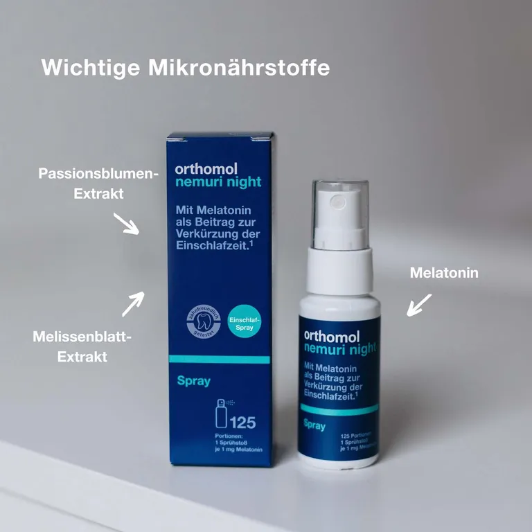 Shopapotheke Orthomol Nemuri Night - Zur Verkürzung Der Einschlafzeit - Einschlafspray Mit Melatonin Und Hopfen-Extrakt