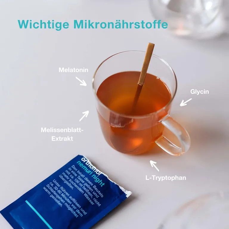 Shopapotheke Orthomol Nemuri Night - Zur Verkürzung Der Einschlafzeit - Heißgetränk Mit Melatonin Und Hopfen-Extrakt - Granulat