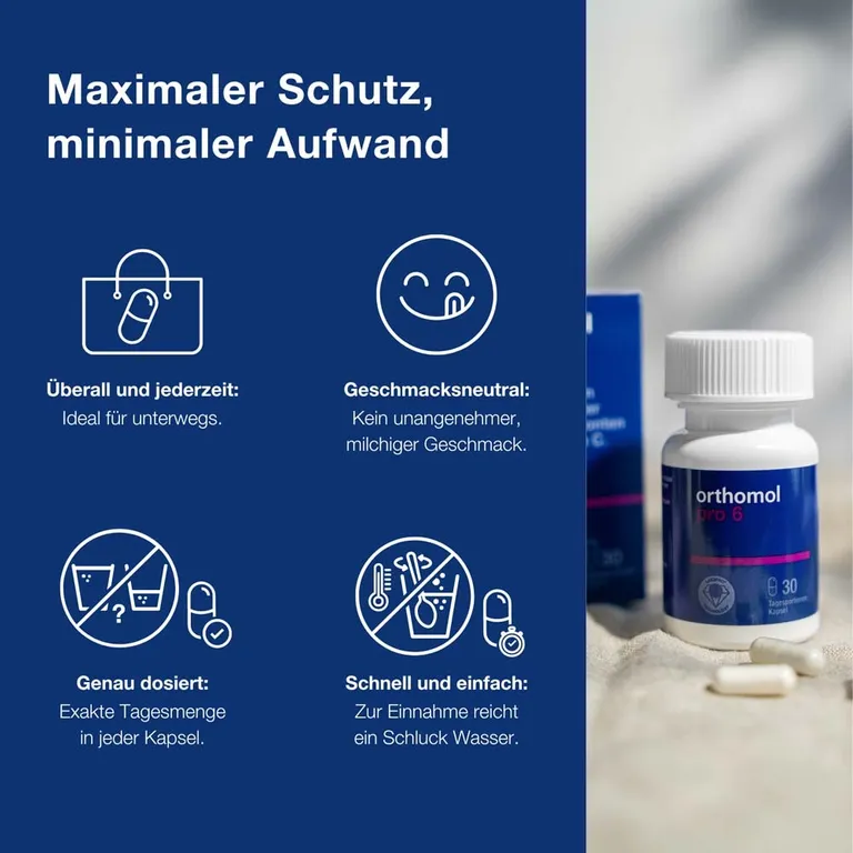 Shopapotheke Orthomol Pro 6 - Mit Einer Kombination Ausgewählter Darmsymbionten Und Vitamin C - Kapseln