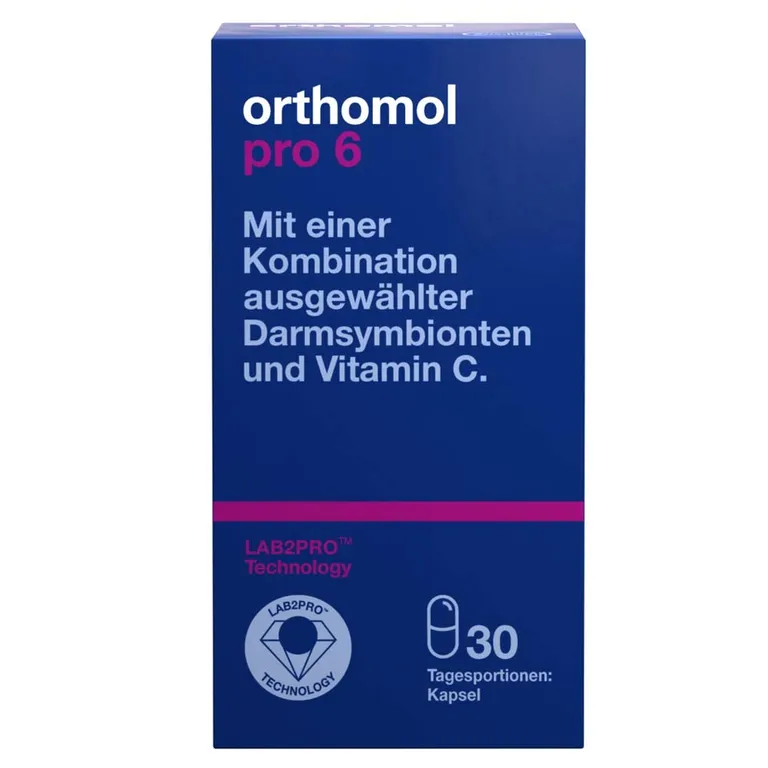 shopapotheke Orthomol Pro 6 - mit einer Kombination ausgewählter Darmsymbionten und Vitamin C - Kapseln