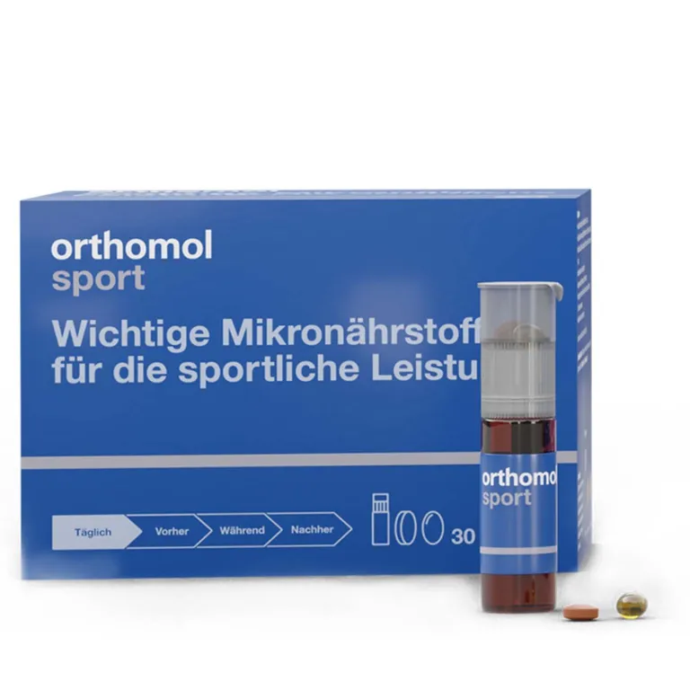 shopapotheke Orthomol Sport - Mikronährstoffe für sportliche Leistung - mit Magnesium Vitamin D und B12 - Trinkampullen/Tabletten/Kapseln