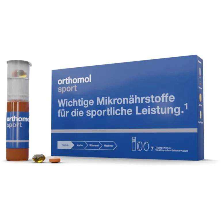 shopapotheke Orthomol Sport - Mikronährstoffe für sportliche Leistung - mit Magnesium Vitamin D und B12 - Trinkampullen/Tabletten/Kapseln