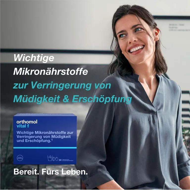 Shopapotheke Orthomol Vital F Für Frauen - Bei Müdigkeit - Mit B-Vitaminen Omega-3 Und Magnesium - Granulat/Tabletten/Kapseln - Orangen-Geschmack
