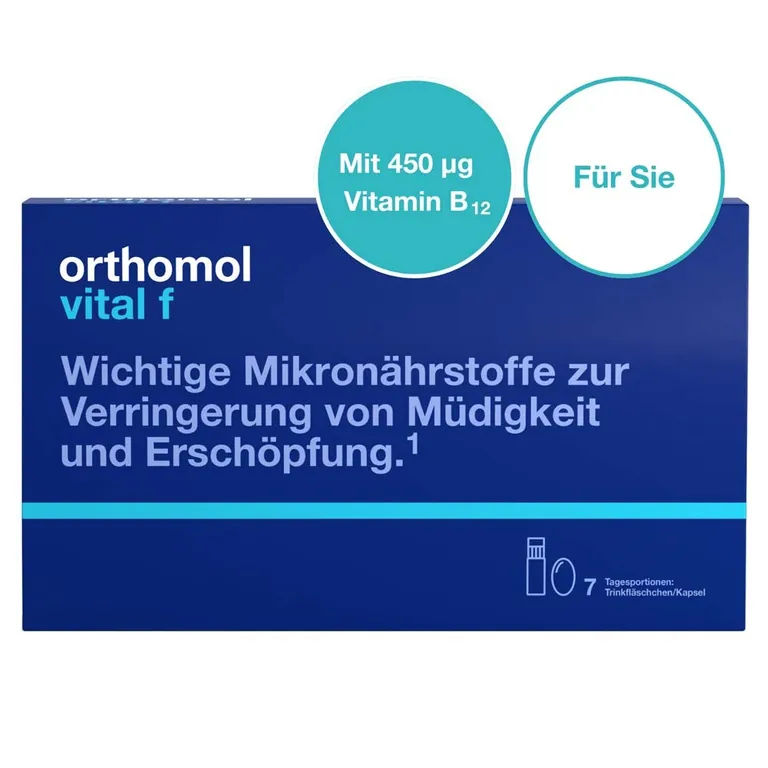 Shopapotheke Orthomol Vital F - Mikronährstoffe Für Frauen - Bei Müdigkeit Und Erschöpfung - Mit B-Vitaminen Omega-3 Und Magnesium - Trinkampullen/Kaps