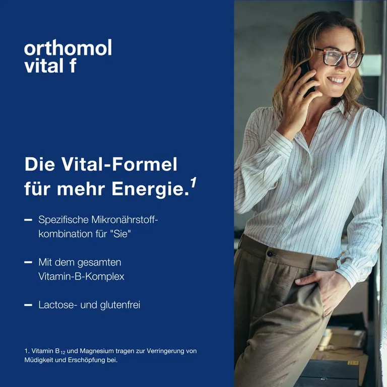 Shopapotheke Orthomol Vital F - Mikronährstoffe Für Frauen - Bei Müdigkeit Und Erschöpfung - Mit B-Vitaminen Omega-3 Und Magnesium - Trinkampullen/Kaps