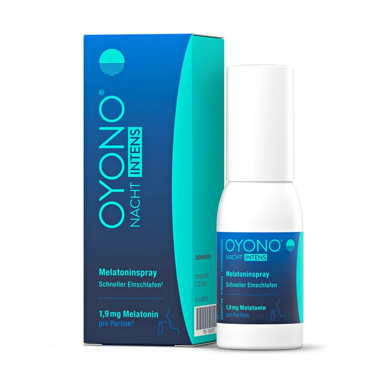 shopapotheke OYONO® NACHT INTENS Melatoninspray - 1 9 mg Melatonin - Jetzt 10% mit dem Code klosterfrau2025 sparen*