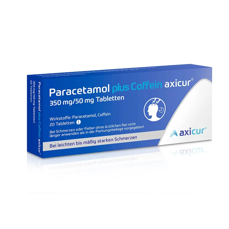shopapotheke Paracetamol plus Coffein axicur 350 mg/50 mg Tabletten