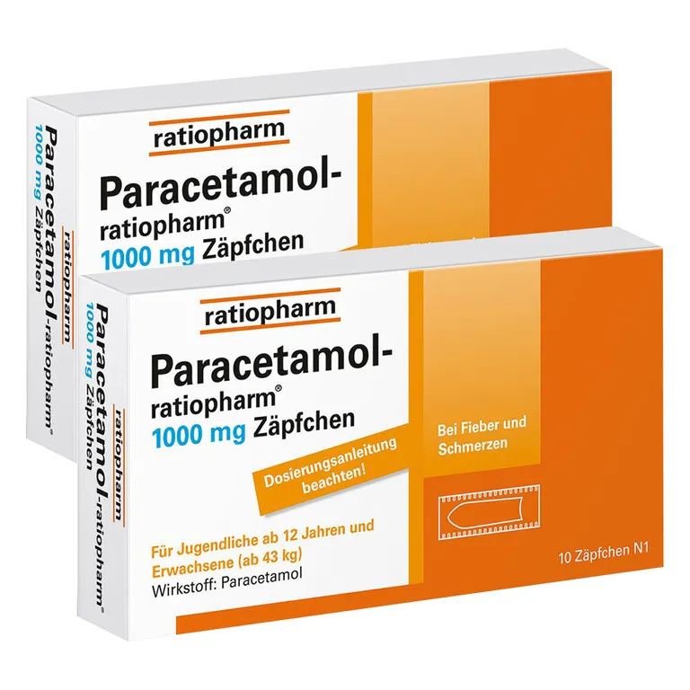 shopapotheke Paracetamol-ratiopharm® 1000 mg Zäpfchen