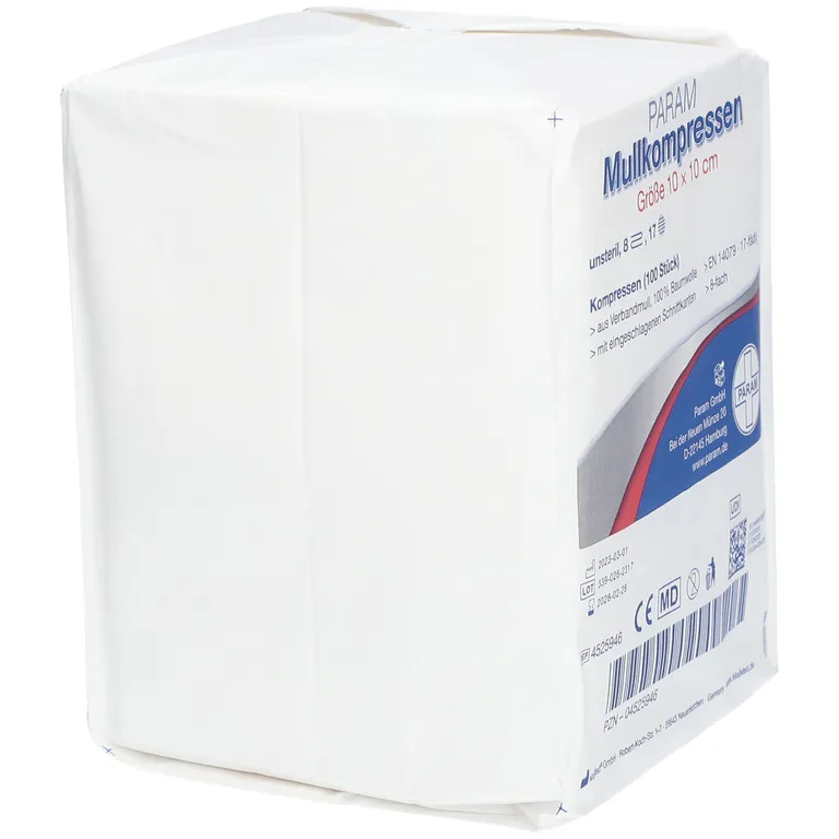 Shopapotheke PARAM Mullkompressen 10 Cm X 10 Cm Unsteril 8-fach