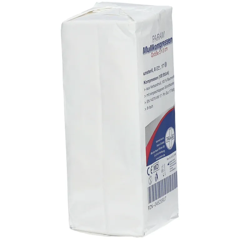Shopapotheke PARAM Mullkompressen 5 Cm X 5 Cm Unsteril 8-fach