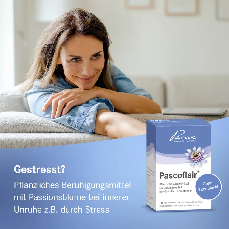 Shopapotheke Pascoflair® Pflanzliches Beruhigungsmittel Mit Passionsblume Bei Innerer Unruhe Z.B. Durch Stress