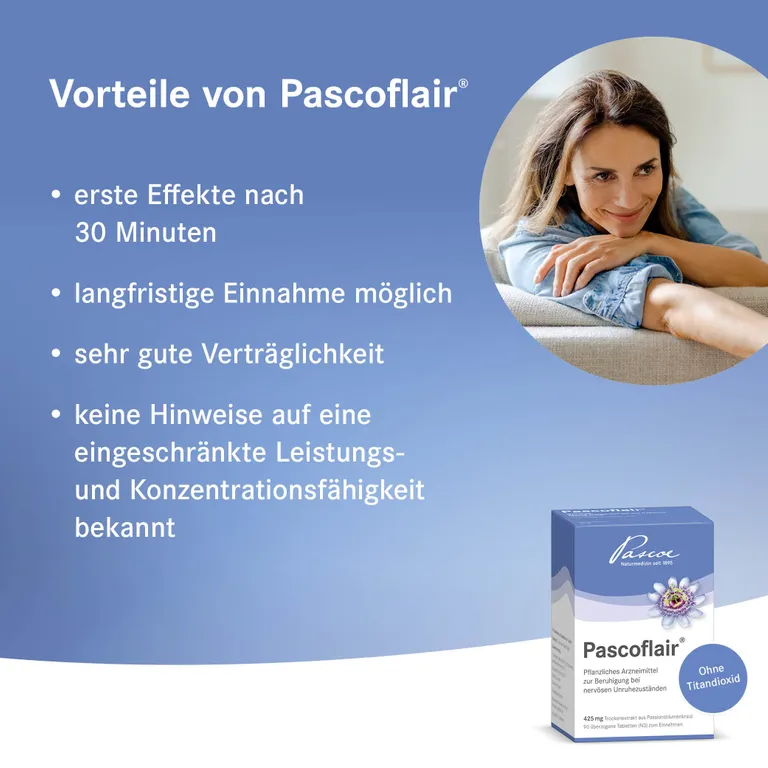 Shopapotheke Pascoflair® Pflanzliches Beruhigungsmittel Mit Passionsblume Bei Innerer Unruhe Z.B. Durch Stress