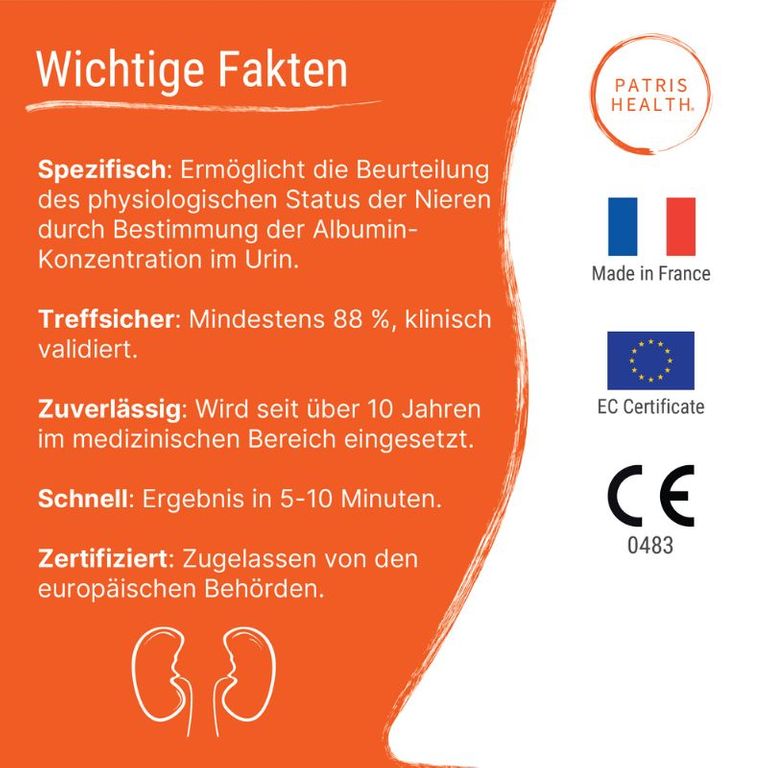 Shopapotheke Patris Health® Nierenfunktions-Selbsttest (Albumin)