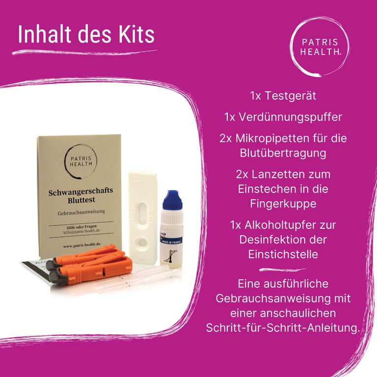 Shopapotheke Patris Health® Schwangerschafts-Bluttest