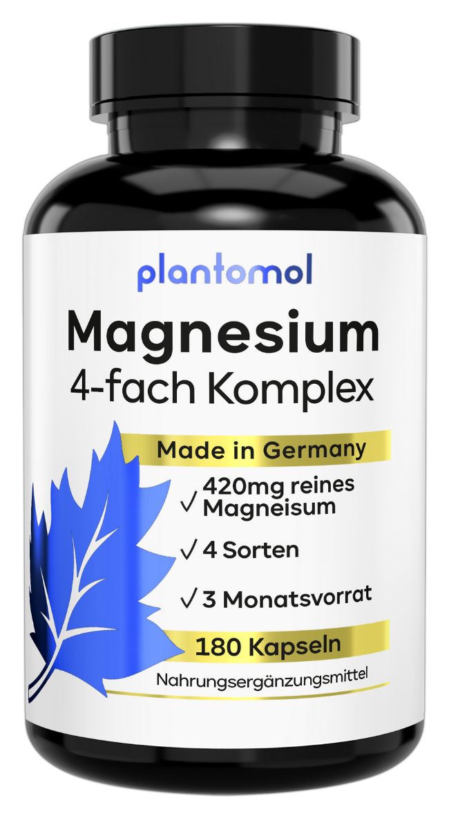 shopapotheke plantomol® 4x Magnesium Komplex - Magnesium-Kapseln mit Magnesium Bisglycinat & Magnesium Glycinat