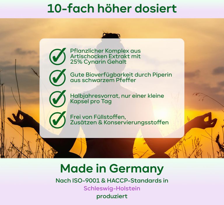 Shopapotheke Plantomol® Artischocken Kapseln - 100:1 Artischocken-Extrakt Mit 113mg Cynarin Pro Kapsel