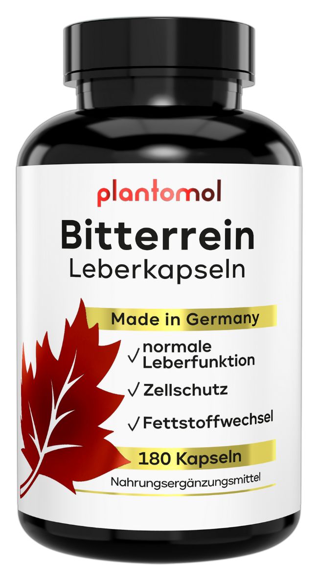 shopapotheke plantomol® Bitterrein - Leber Kur Kapseln mit Mariendistel Artischocke Löwenzahn & Cholin