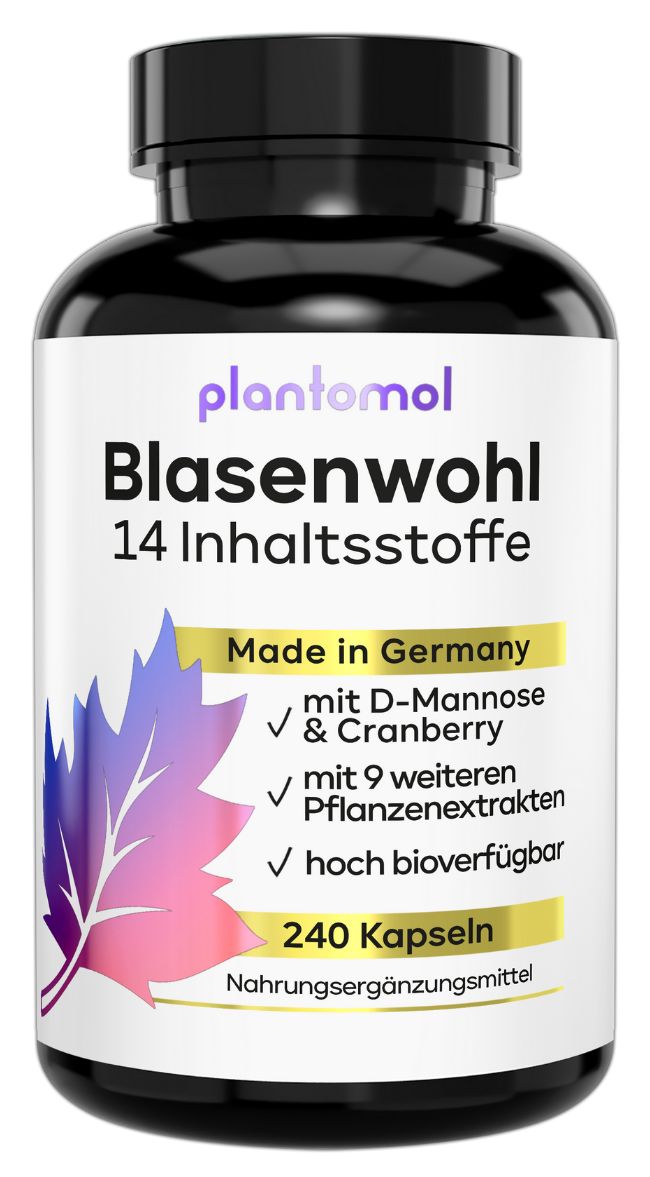 shopapotheke plantomol® Blasenwohl - Cranberry Kapseln mit D-Mannose Goldrute & Bärentraubenblätter
