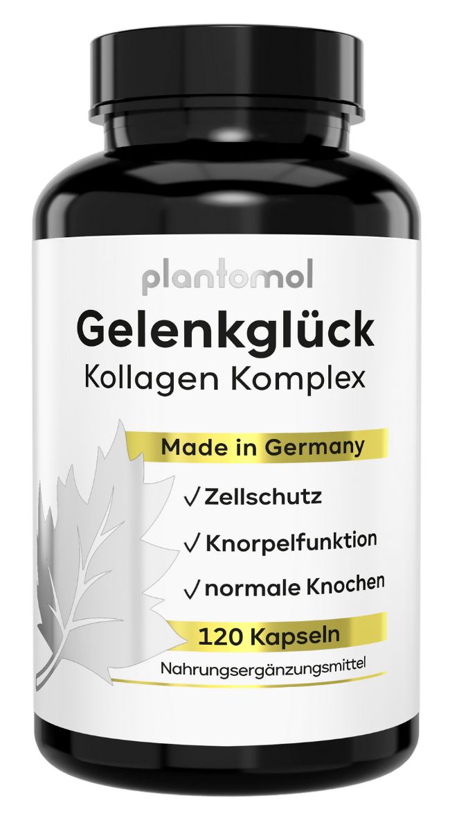 shopapotheke plantomol® Gelenkglück - Kollagen Kapseln mit 1000mg Collagen und Hyaluron - Typ 1-3 für Gelenke