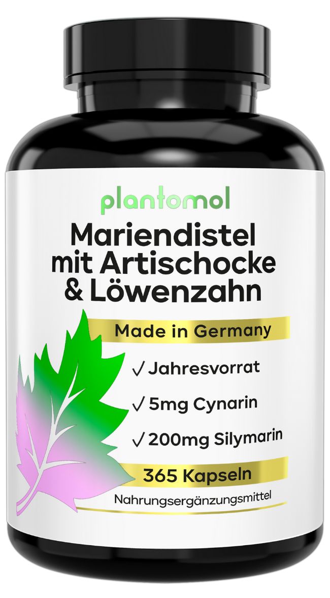 shopapotheke plantomol® Mariendistel Kapseln mit Artischocke & Löwenzahn als Jahresvorrat