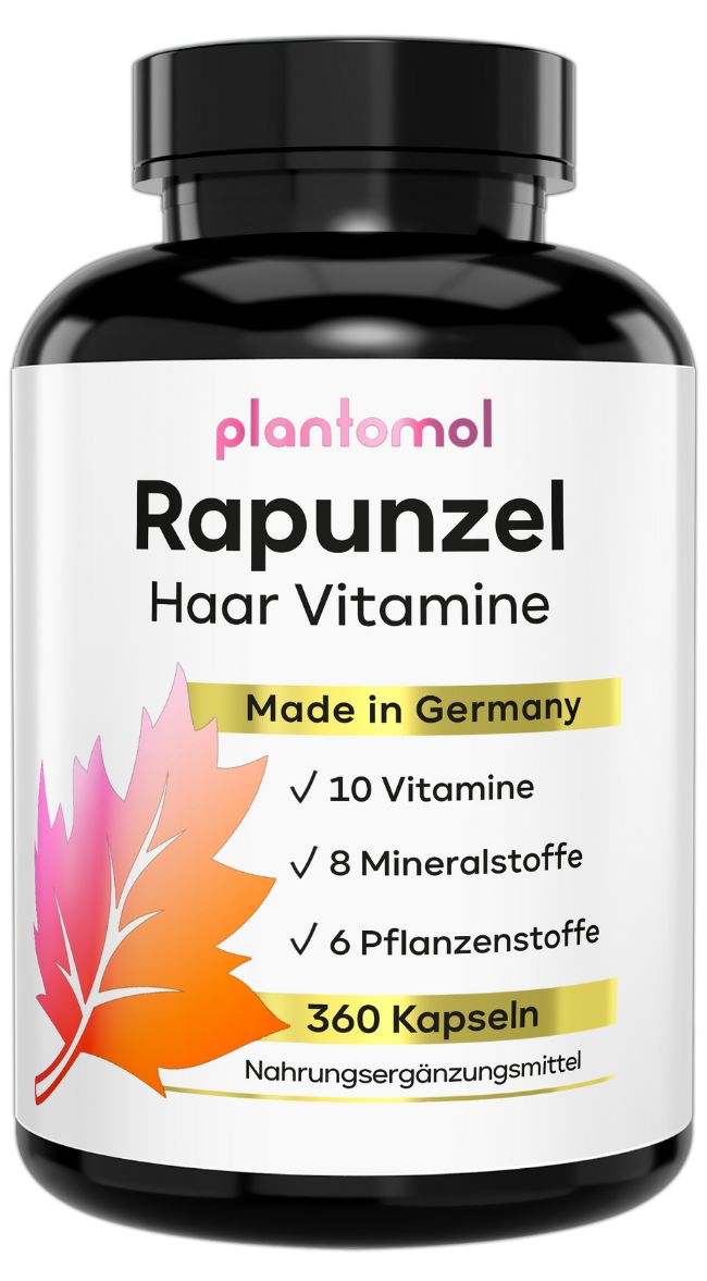 shopapotheke plantomol® Rapunzel Haarkapseln - Haarvitamine mit Biotin Zink Selen Hirse - 26 Inhaltsstoffe