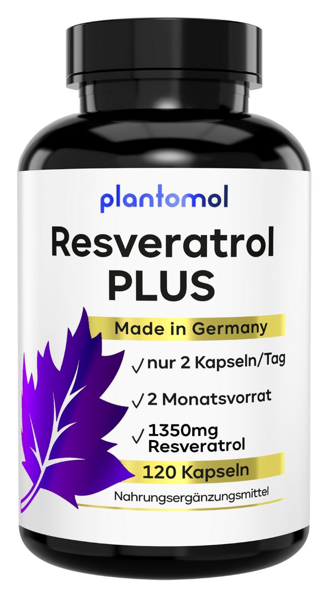 shopapotheke plantomol® Resveratrol PLUS - 1350mg Trans-Resveratrol Extrakt mit Piperin - 100:1 Extrakt