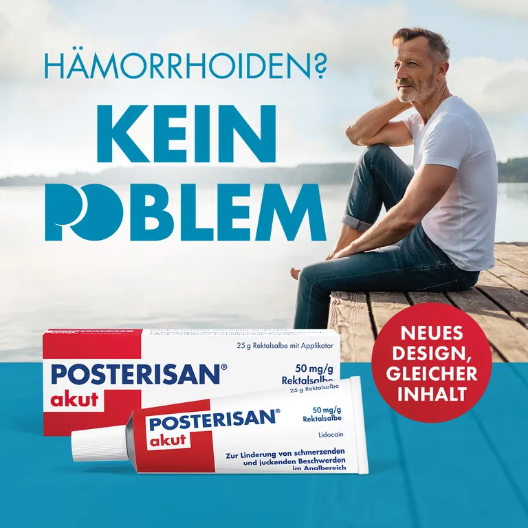 Shopapotheke Posterisan Akut Hämorrhoidensalbe (Lidocain) Bei Starkem Juckreiz Schmerzen Im Analbereich 25 G Salbe