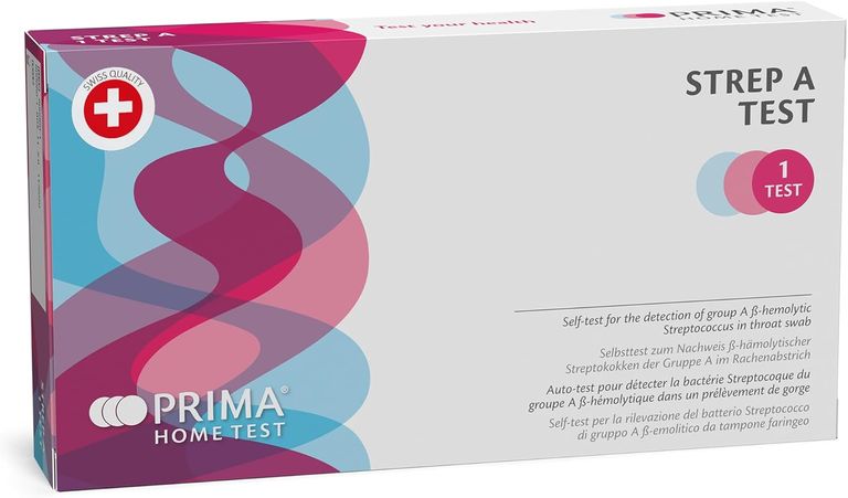 shopapotheke PRIMA Streptokokken Schnelltest Strep A Test mit Rachenabstrich - Heimtest